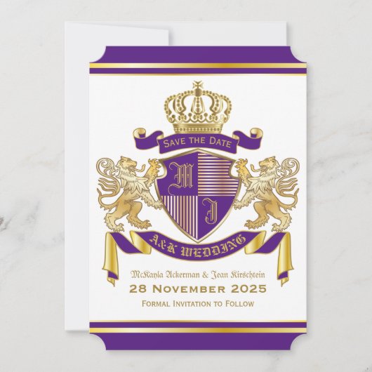 Sla de datum van wapenstilstand op het Paarse goud Kaart (Voorkant)