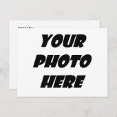 Sla de datum Verjaardag FOTO VOORKANT A02 Aankondigingskaart (Voorkant / Achterkant)