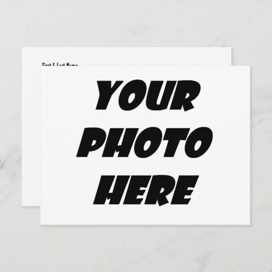 Sla de datum Verjaardag FOTO VOORKANT A02 Aankondigingskaart (Voorkant / Achterkant)