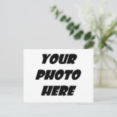 Sla de datum Verjaardag FOTO VOORKANT A02 Aankondigingskaart (Staand voorkant)