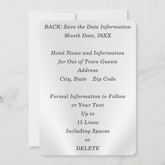 Sla de datum Verjaardag Uitnodigingen, ELK JAAR Kaart (Achterkant)