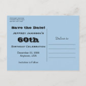 Sla de datum verjaardagsfeestje elke leeftijd, fot aankondigingskaart (Achterkant)