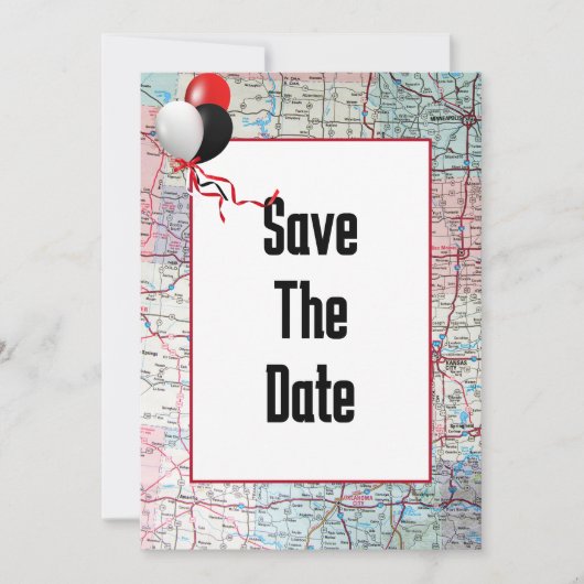 Sla de datum verjaardagsfeestje op kaart (Voorkant)