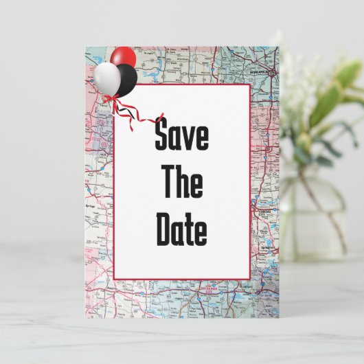 Sla de datum verjaardagsfeestje op kaart (Staand voorkant)