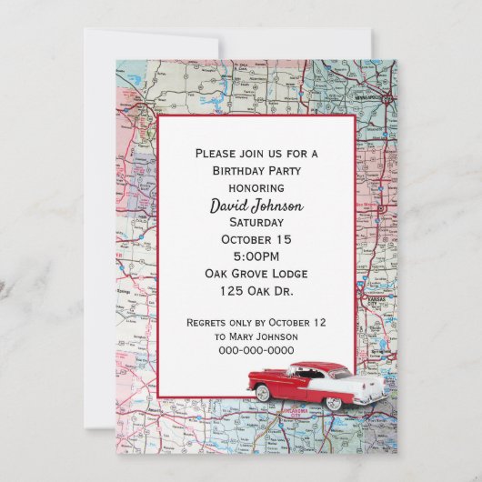 Sla de datum verjaardagsfeestje op kaart (Achterkant)