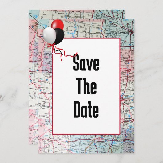 Sla de datum verjaardagsfeestje op kaart (Voorkant / Achterkant)