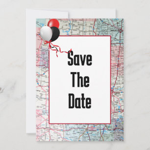 Sla de datum verjaardagsfeestje op kaart