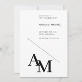 Sla de datum Vet Typografie Zwart op Wit Kaart (Voorkant)