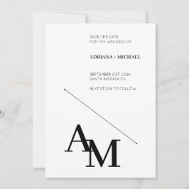 Sla de datum Vet Typografie Zwart op Wit Kaart