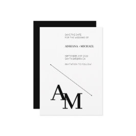 Sla de datum Vet Typografie Zwart op Wit Kaart