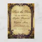 Sla de datum  Victoriaans Antiek Lijst Aankondigingskaart (Voorkant)