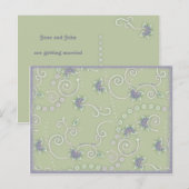 Sla de Datum Vines & Flowers Briefkaart Sjabloon (Voorkant / Achterkant)