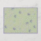 Sla de Datum Vines & Flowers Briefkaart Sjabloon (Voorkant)