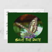 Sla de datum vlinder op Flower Briefkaart (Voorkant / Achterkant)
