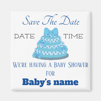 Sla de datum voor baby shower op magneet