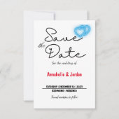 Sla de datum voor de bruiloft op save the date (Voorkant)