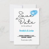 Sla de datum voor de bruiloft op save the date (Voorkant)