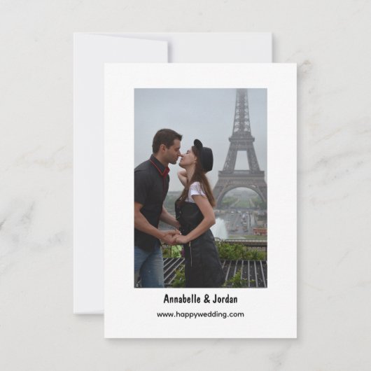 Sla de datum voor de bruiloft op save the date (Achterkant)