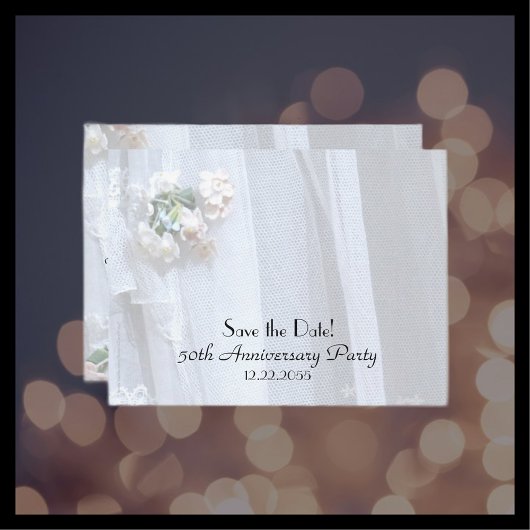 Sla de datum vrij 50-jarig jubileumfeest aankondigingskaart