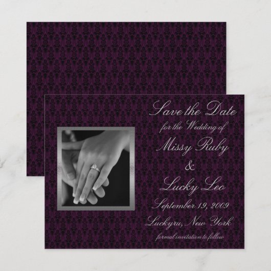 Sla de datum vrij aankondiging (Voorkant / Achterkant)