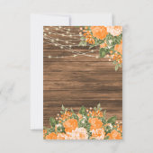 Sla de datum vrij Hout, Lantaarns en Oranje Bloese Save The Date (Achterkant)