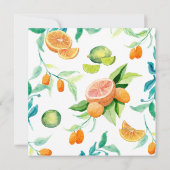 Sla de datum waarop Citrus Fruit Sinaasappels in l Save The Date (Achterkant)