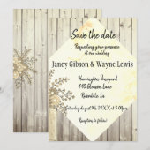 Sla de datum waarop de bijtende Floral bruiloft wo Save The Date (Voorkant / Achterkant)