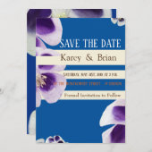 Sla de datum waarop de bruidenkaart wordt gebruikt save the date (Voorkant / Achterkant)