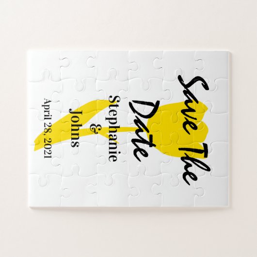 Sla de datum waarop de geelbruinvissen geel zijn,  legpuzzel (Horizontaal)