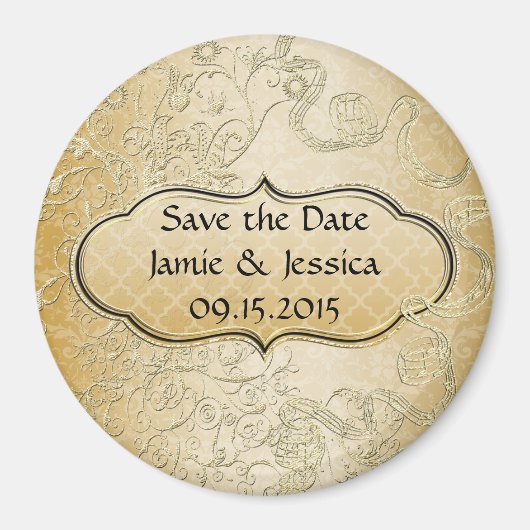 Sla de datum waarop de gouden bruiloft wordt geslo magneet (Voorkant)