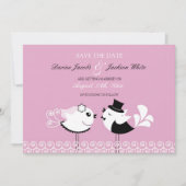 Sla de datum waarop de vogelgrilkaart is opgeslage save the date (Voorkant)