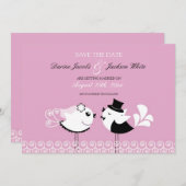 Sla de datum waarop de vogelgrilkaart is opgeslage save the date (Voorkant / Achterkant)