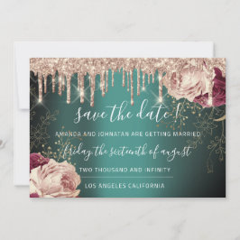 Sla de datum waarop Florals Roos Gold Drivers zijn Save The Date