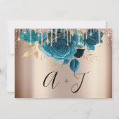 Sla de datum waarop Florals Roos Gold Drivers zijn Save The Date (Achterkant)