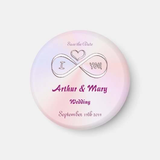 Sla de datum waarop ik oneindig van je hou magneet (Voorkant)