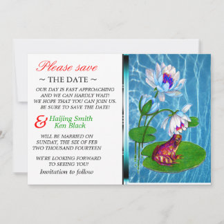 Sla de datum waarop Lily Pad wordt uitgenodigd met Save The Date