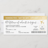 Sla de datum waarop u instapt eenvoudig modern gou save the date (Voorkant)