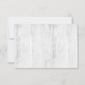 Sla de datum Waterverf Bloemen & Rustiek Hout Kaar Kaart (Achterkant)