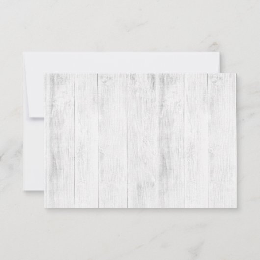 Sla de datum Waterverf Bloemen & Rustiek Hout Kaar Kaart (Achterkant)