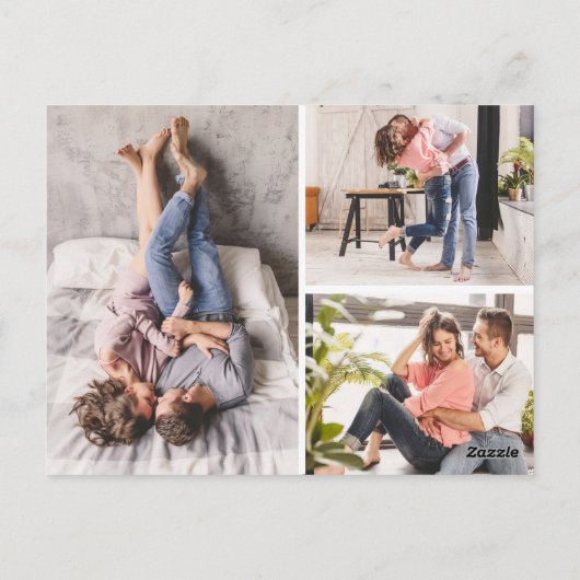 Sla de datum Waterverf succulent fotocollage op Briefkaart (Achterkant)