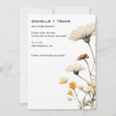 Sla de datum Wedding wildflower aangepaste foto Save The Date (Achterkant)