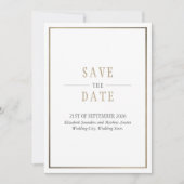 Sla de datum wit bronzen goud op kaart (Voorkant)