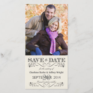 Sla de datum witte bruiloft fotokaarten save the date