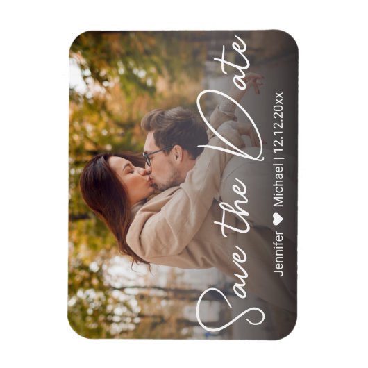 sla de datum witte handschrift foto van het handsc magneet (Verticaal)