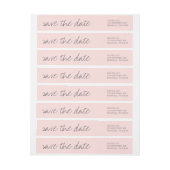 Sla de datum wraparound adreslabel, blush roze (Vel)