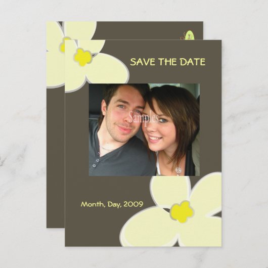 Sla de datum, zazzle bruiloft briefkaarten (Voorkant / Achterkant)