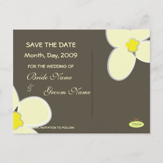 Sla de datum, zazzle bruiloft briefkaarten (Achterkant)