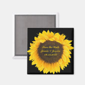 Sla de datum Zonnebloem-kies magneet kleur (Voorkant / Achterkant)