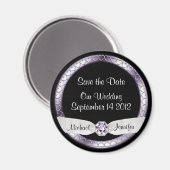 Sla de datum zwart en zilveren magneet op (Voorkant / Achterkant)