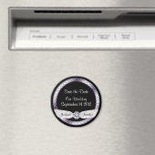 Sla de datum zwart en zilveren magneet op (Insitu (Vaatwasser))